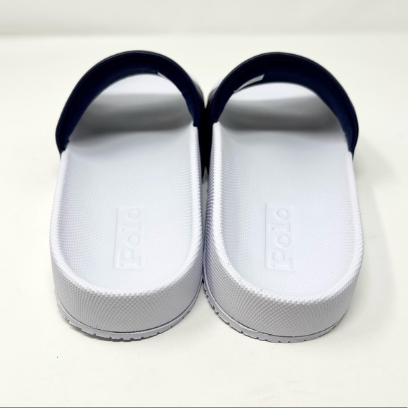 POLO RALPH LAUREN Men’s Carson Polo Pool Slide Sandals in Navy Blue, Red main image 6